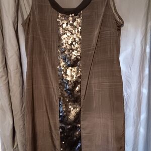 Simply Vera Vera Wang Brown Sequin Mini Dress